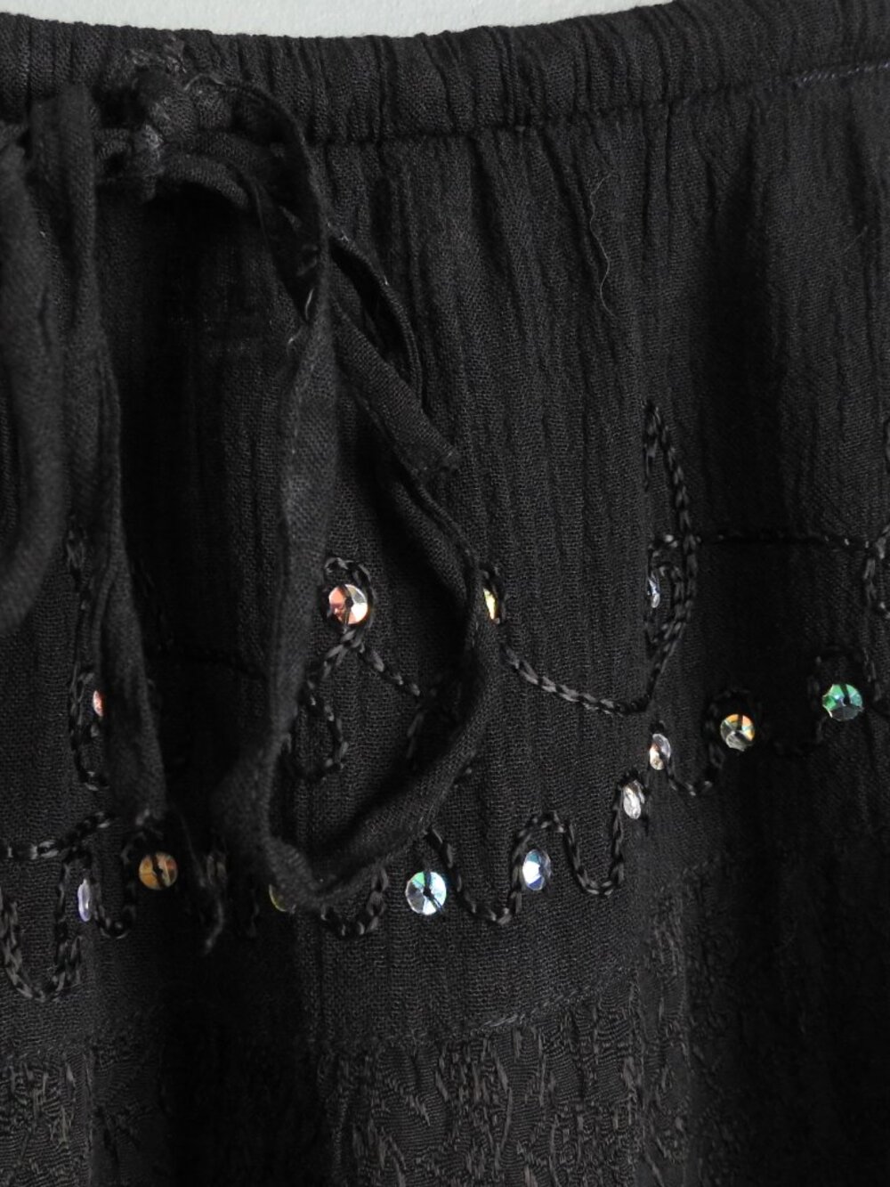 2/$15 Indian Tropical Fashion Women Skirt One Size Crinkle Pleat Ruffle Boho - Picture 4 of 5